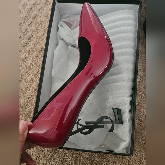 Saint Laurent Deep Red Pumps Size 39 - Picture 3 of 3